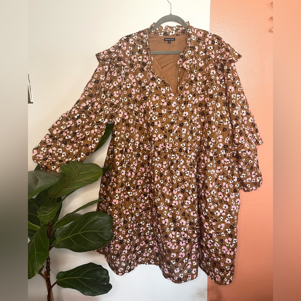 Who What Wear ruffled prairie dress. Cottage core floral pattern. Size 3x.